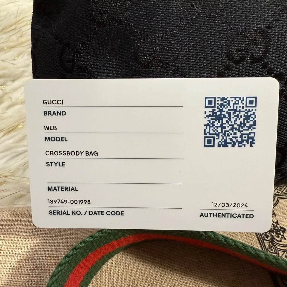 Gucci Web Black Gg Cross bag Shoulder bag Black Small, - Picture 11 of 16